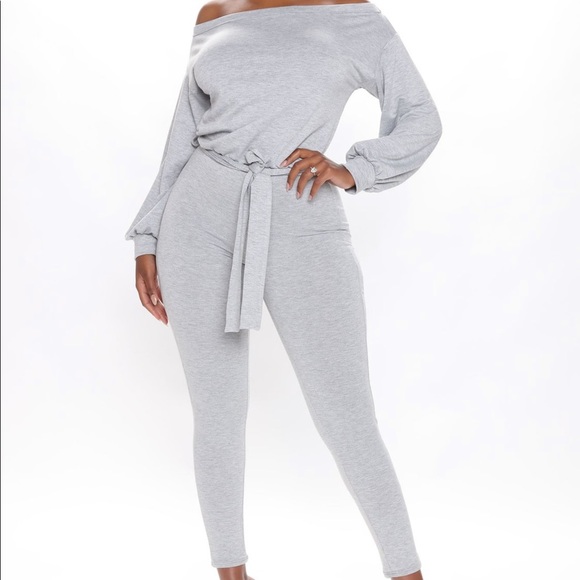 Fashion Nova Pants - Heather Grey Jumpsuit